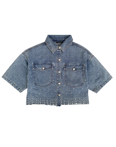 Withblack - WBLWonder Pearl Denim Jakke - Sky Blue